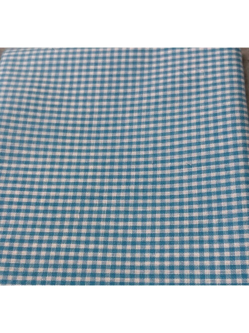 Blue & White Gingham Cotton Fabric Fat Quarter 18x22" Quilting Sewing Craft
